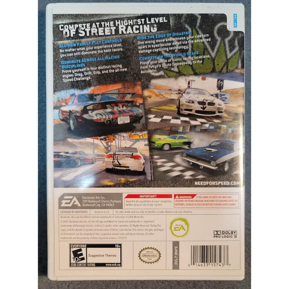 Nintendo Wii Need for Speed: ProStreet Complete/Tested/Working - Picture 2 of 3